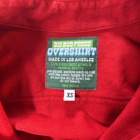 Big Bud Press flannel over shirt in paprika - Picture 4 of 4